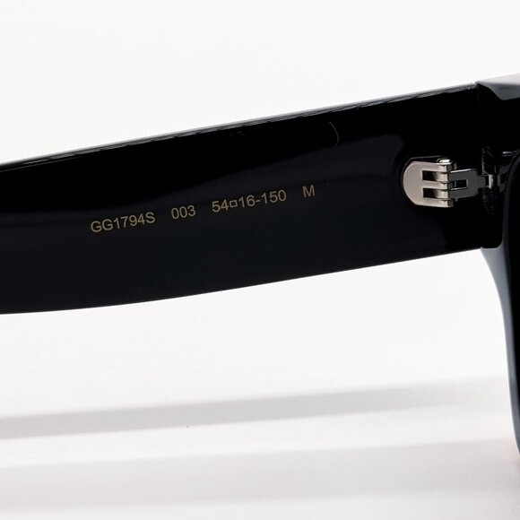 NEW GUCCI GG1794S 003 UNISEX BLACK GRAY SUNGLASSES GUCCI - Picture 8 of 10